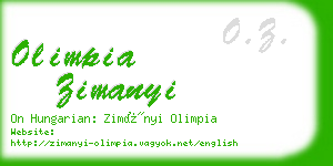 olimpia zimanyi business card